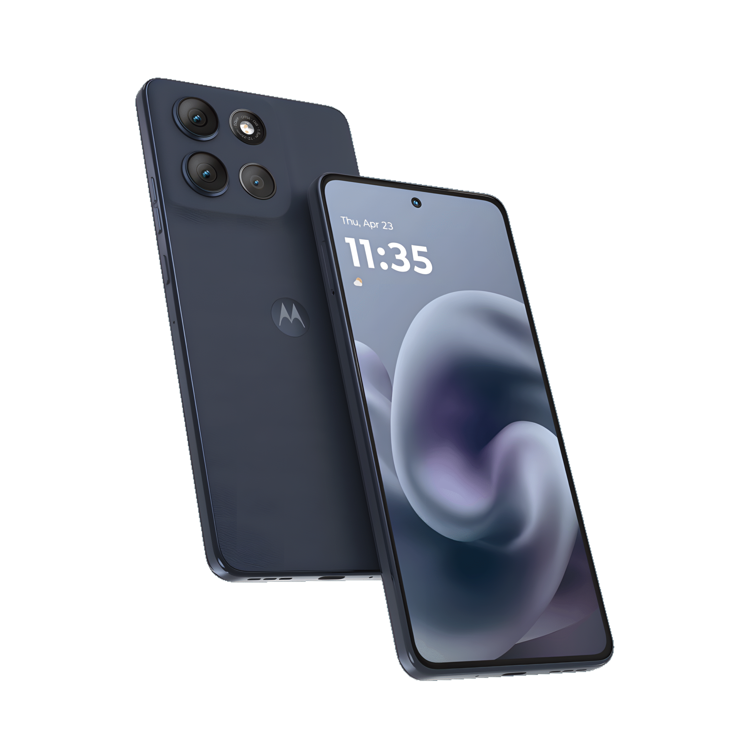 Moto G86 Power with dual rear camera setup in glossy black finish - MobTeez