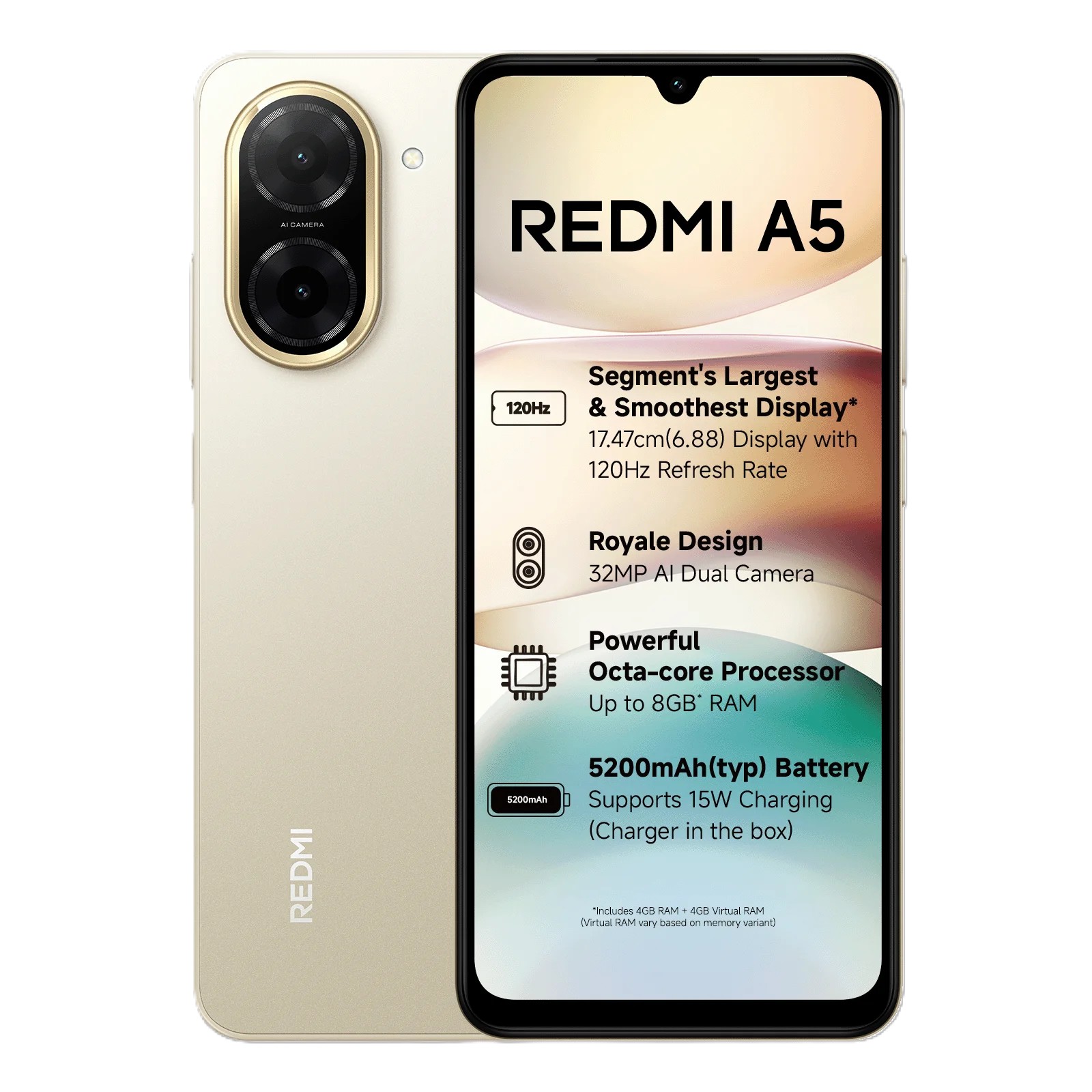 Xiaomi Redmi A5 Jaisalmer Gold - MobTeez 

#Redmi #Xiaomi #RedmiA5 #MobTeez